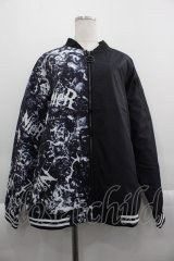 NieR Clothing / 2トーン切替ブルゾン  黒Ｘ白 I-25-04-16-081-PU-JA-HD-ZI