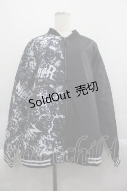 画像1: NieR Clothing / 2トーン切替ブルゾン  黒X白 I-25-04-16-081-PU-JA-HD-ZI