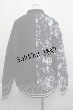 画像2: NieR Clothing / 2トーン切替ブルゾン  黒X白 I-25-04-16-081-PU-JA-HD-ZI