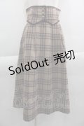 Maison de FLEUR Petite Robe canone / コルセットベルトデザインチェックスカート  ブラウンチェック I-25-04-16-090-EL-SK-HD-ZI
