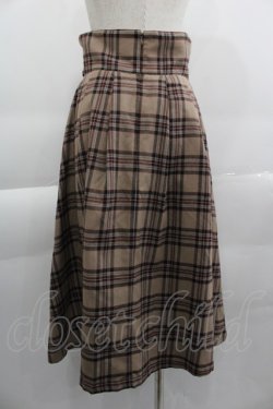 画像2: Maison de FLEUR Petite Robe canone / コルセットベルトデザインチェックスカート  ブラウンチェック I-25-04-16-090-EL-SK-HD-ZI