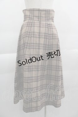 画像2: Maison de FLEUR Petite Robe canone / コルセットベルトデザインチェックスカート  ブラウンチェック I-25-04-16-090-EL-SK-HD-ZI