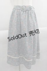 Fi.n.t / レース使い小花柄ギャザースカート  グリーン I-25-04-16-091-CA-SK-HD-ZI