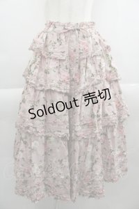 PINK HOUSE / バラの森柄スカート  ピンク I-25-04-16-096-LO-SK-HD-ZI