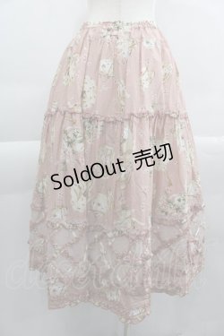 画像2: PINK HOUSE / ティーカッププリントパッチワークスカート  ピンク I-25-04-16-099-LO-SK-HD-ZI