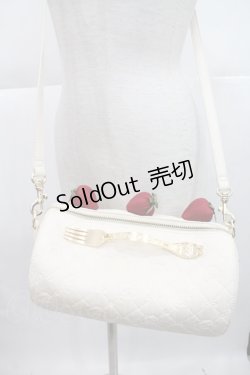 画像2: Maison de FLEUR / モノグラムロールケーキショルダーバッグ  アイボリーＸ赤 I-25-04-16-105-LO-BG-HD-ZI