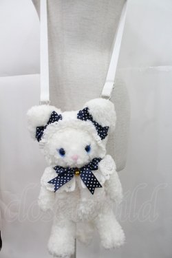 画像1: BABY,THE STARS SHINE BRIGHT / ねこくみゃポシェット  白Ｘ紺 I-25-04-16-106-BA-BG-HD-ZT170