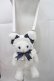 画像1: BABY,THE STARS SHINE BRIGHT / ねこくみゃポシェット  白Ｘ紺 I-25-04-16-106-BA-BG-HD-ZT170 (1)