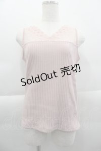 axes femme / 吸水速乾レースタンク  ピンク I-25-04-16-016-AX-TO-HD-ZI