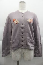 画像1: WONDERFUL WORLD / 金魚刺繍スナップボタンカーディガン  紫 I-25-04-16-023-LO-TO-HD-ZT614 (1)
