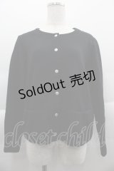 Ph Blue / スナップボタンスウェットカーディガン  黒 I-25-04-16-024-LO-TO-HD-ZI