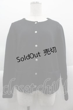 画像1: Ph Blue / スナップボタンスウェットカーディガン  黒 I-25-04-16-024-LO-TO-HD-ZI