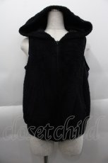 画像1: 【SALE】PINK HOUSE / ボアフードベスト  黒 I-25-04-16-025-LO-TO-HD-ZT111 (1)