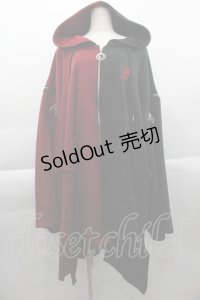 NieR Clothing / 裏起毛2トーンパーカー  赤Ｘ黒 I-25-04-16-030-PU-TO-HD-ZI