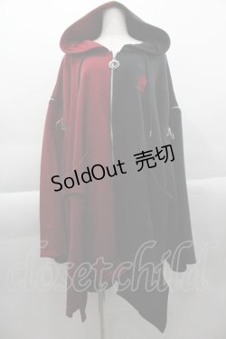 画像1: NieR Clothing / 裏起毛2トーンパーカー  赤Ｘ黒 I-25-04-16-030-PU-TO-HD-ZI