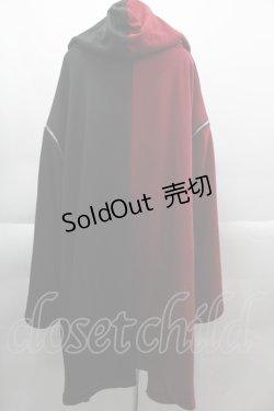 画像2: NieR Clothing / 裏起毛2トーンパーカー  赤Ｘ黒 I-25-04-16-030-PU-TO-HD-ZI