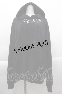 画像1: NieR Clothing / ボア薔薇刺繍パーカー  黒 I-25-04-16-033-PU-TO-HD-ZT111