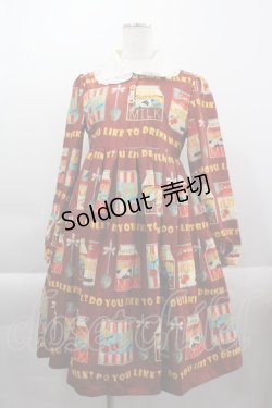 画像1: Benny's Desire / MILKプリントワンピース  赤 I-25-04-16-039-LO-OP-HD-ZI