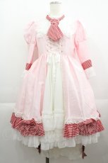 画像1: BABY,THE STARS SHINE BRIGHT / カードキャプターさくら×BABYコラボドレス  ピンクＸ白 I-25-04-19-048-BA-OP-HD-ZI (1)