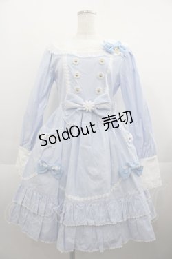 画像1: BABY,THE STARS SHINE BRIGHT / Sweet Margueriteワンピース  サックスＸ白 I-25-04-19-052-BA-OP-HD-ZI