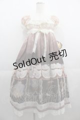 ALICE and the PIRATES / Swan lake〜泡沫の涙〜柄ミニ袖ジャンパースカート  ピンク I-25-04-19-068-PA-OP-HD-ZI