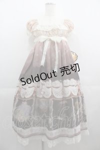 ALICE and the PIRATES / Swan lake〜泡沫の涙〜柄ミニ袖ジャンパースカート  ピンク I-25-04-19-068-PA-OP-HD-ZI