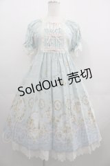 ALICE and the PIRATES / 星降る月夜のセイレーン柄ワンピース  サックス I-25-04-19-071-PA-OP-HD-ZI