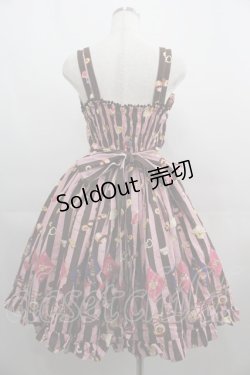 画像2: metamorphose / おかしなくにのTea Partyシャーリングジャンパースカート&リボンバレッタセット  ピンク I-25-04-19-077-ME-OP-HD-ZI