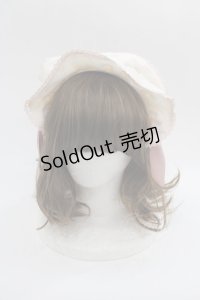 axes femme kawaii / ドットチュールフリルカチューシャ  ピンク I-25-04-19-007-AX-AC-HD-ZI