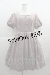 Ank Rouge / 半袖ベルベットワンピース  ピンク I-25-04-19-092-CA-OP-HD-ZI