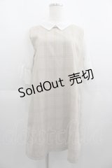 LOLITAその他(お買取対象外) / チェックシフォン切替ワンピース  ベージュＸ白 I-25-04-19-107-LO-OP-HD-ZI