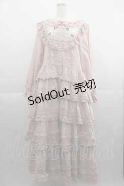画像1: PINK HOUSE / ホワイトローズ刺繍使いワンピース  ピンク I-25-04-19-111-LO-OP-HD-ZY
