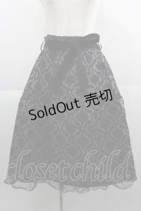 axes femme / 格子柄フロッキーptスカート  黒 I-25-04-19-117-AX-SK-HD-ZI