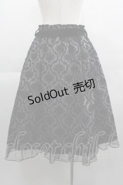 画像2: axes femme / 格子柄フロッキーptスカート  黒 I-25-04-19-117-AX-SK-HD-ZI
