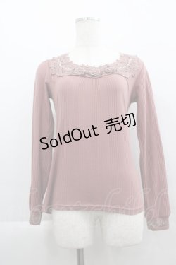 画像1: 【SALE】axes femme / スクエアレースお花付インナー  ピンク I-25-04-19-011-AX-TO-HD-ZT176