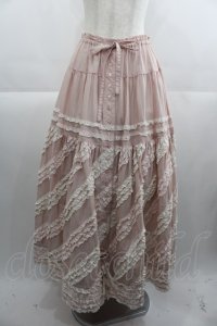 PINK HOUSE / 配色フリルローンスカート  ピンク I-25-04-19-123-LO-SK-HD-ZI