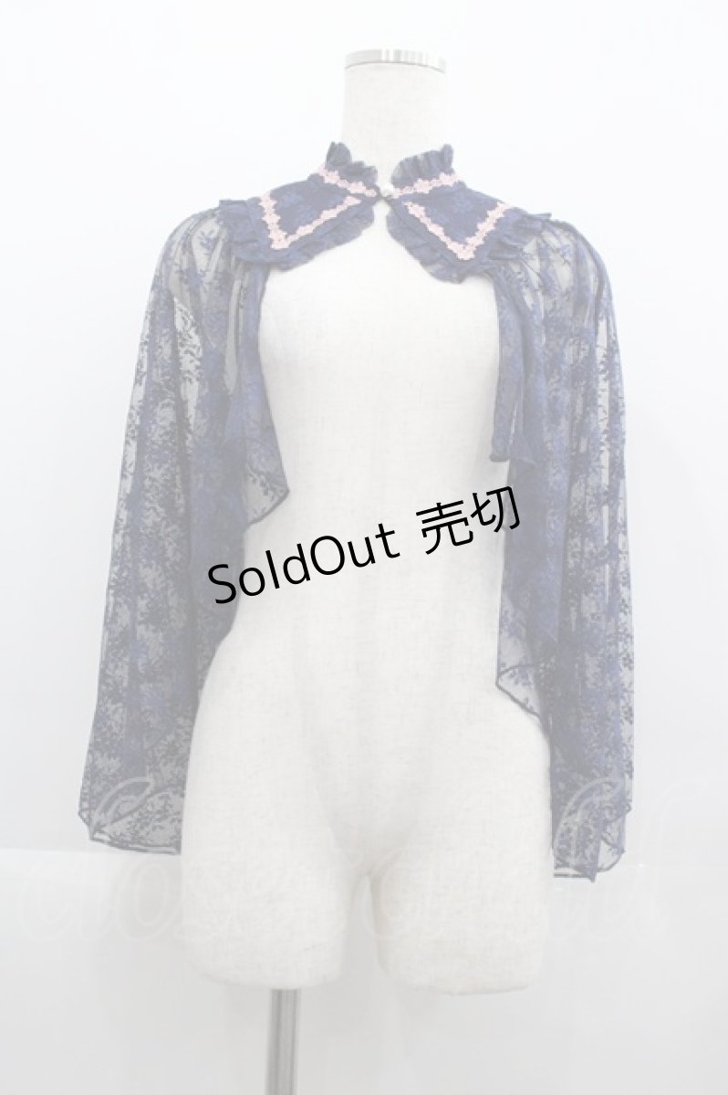 画像1: 【SALE】axes femme Kawaii / ブルーミングレースケープ M 紺 I-25-04-19-012-AX-JA-HD-ZT497 (1)