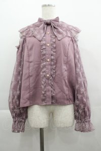axes femme kawaii / ブルーミングレースブラウス  ラベンダー I-25-04-19-013-AX-BL-HD-ZI