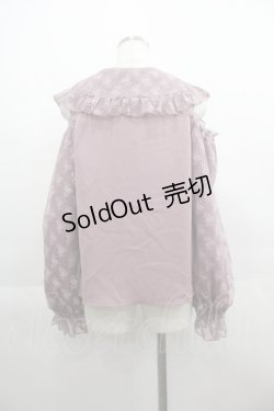画像2: axes femme kawaii / ブルーミングレースブラウス  ラベンダー I-25-04-19-013-AX-BL-HD-ZI