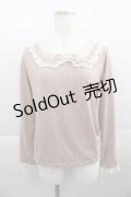 axes femme / レース襟カットソー  ピンクＸ白 I-25-04-19-017-AX-TO-HD-ZI