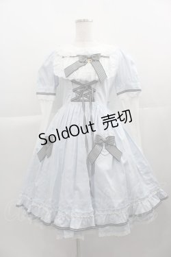 画像1: BABY,THE STARS SHINE BRIGHT / アリスの HEART TRUMP ワンピース  サックスＸ白 I-25-04-19-040-BA-OP-HD-ZI