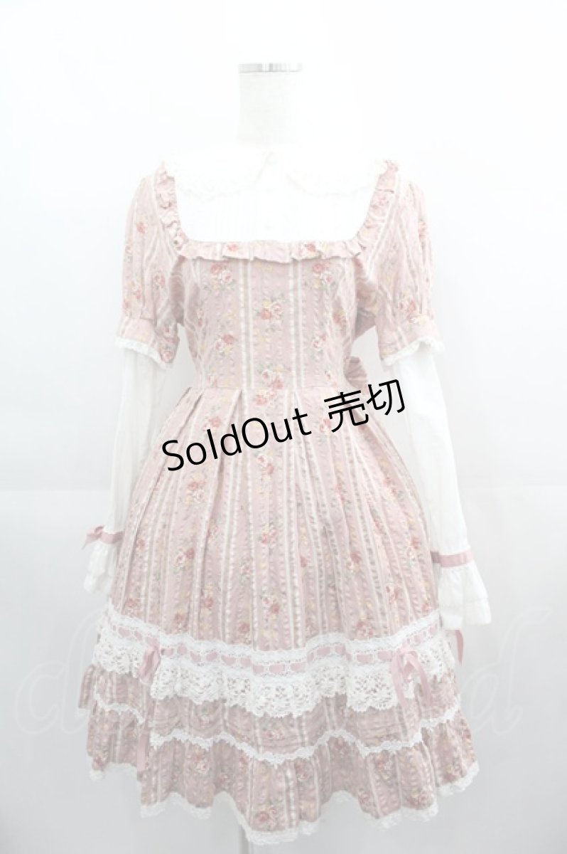 画像1: BABY,THE STARS SHINE BRIGHT / フラワーブーケワンピース  ピンクＸ白 I-25-04-21-049-BA-OP-HD-ZI (1)