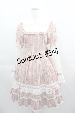 画像1: BABY,THE STARS SHINE BRIGHT / フラワーブーケワンピース  ピンクＸ白 I-25-04-21-049-BA-OP-HD-ZI