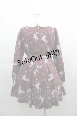 画像2: Secret Honey / メリーゴーランドプリントワンピース  ボルドー I-25-04-21-055-CA-OP-HD-ZI