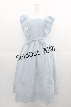 画像1: axes femme POETIQUE / トランプ刺繍エプロンワンピース M ライトブルー I-25-04-21-063-AX-OP-HD-ZI