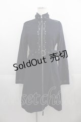 Rozen Kavalier / フロント刺繍ZIPハイネックワンピース  ネイビーＸシルバー I-25-04-21-070-OO-OP-HD-ZI