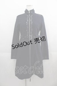Rozen Kavalier / フロント刺繍ZIPハイネックワンピース  ネイビーＸシルバー I-25-04-21-070-OO-OP-HD-ZI