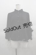 axes femme kawaii / パールブローチ付ブラウス M ブラック I-25-04-21-008-AX-BL-HD-ZI