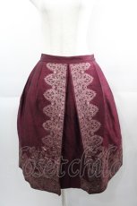 画像1: Jane Marple Dans Le Salon / レースプリントスカート  ボルドー I-25-04-21-090-JM-SK-HD-ZT662 (1)