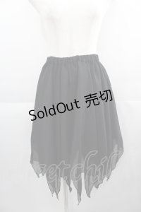 BPN / イレギュラーシフォンスカート  黒 I-25-04-21-094-GO-BL-HD-ZT383